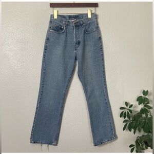 Silver Jeans Vintage 90s Button Fly Light Wash Straight Leg 29-30 100% Cotton